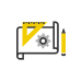 pencil ruler and instruments icon