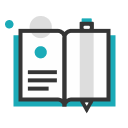 Open book with pencil icon